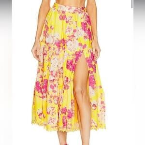 HEMANT & NANDITA Aurili Skirt in Cotton-linen